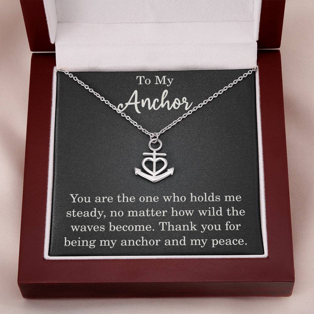 To My Anchor Necklace Anniversary Jewelry for Her Women Valentines Day Thoughtful Anchor Pendant Motivational Inspirational
