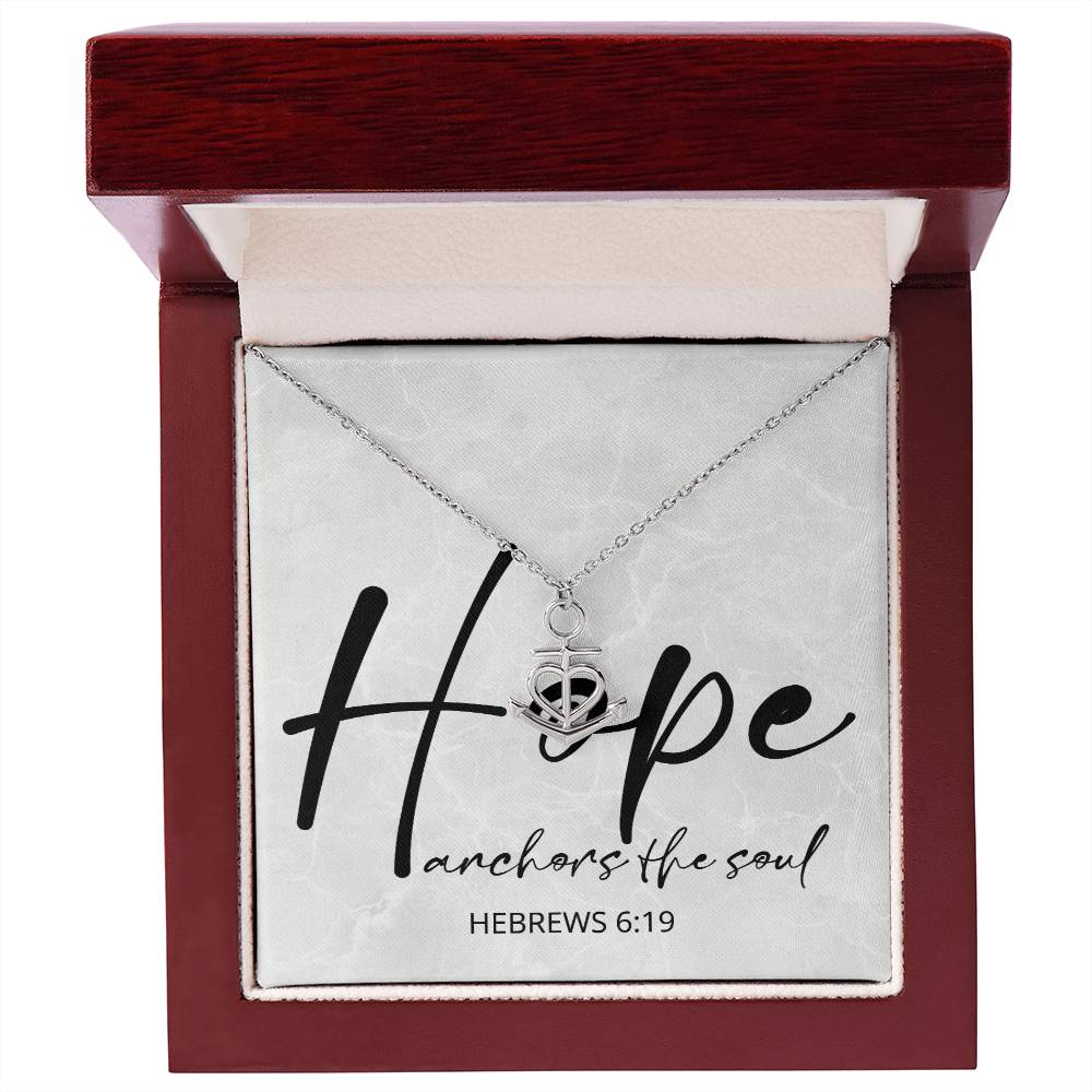 Anchor Necklace for Women Inspirational Necklace Motivational Necklace Christmas Gifts for Christians Hebrews 6:19 Gift Hebrews 6 19