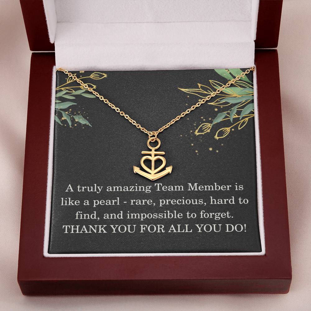 Team Member Christmas Gift Coworker Necklace Colleague Appreciation Gift Work Gift Exchange Christmas Gift