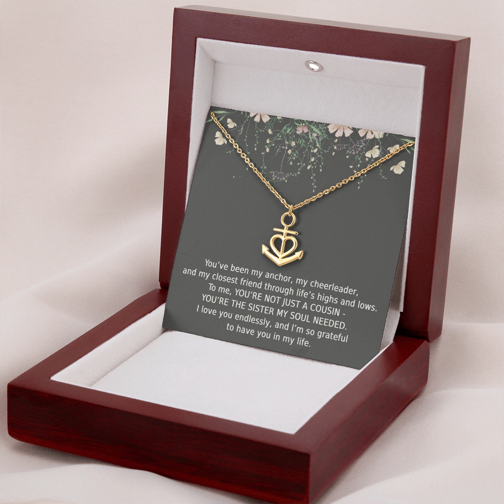 Cousin Necklace Sister Cousin Gifts for Women Cousin Jewelry for Women Anchor Pendant Soul