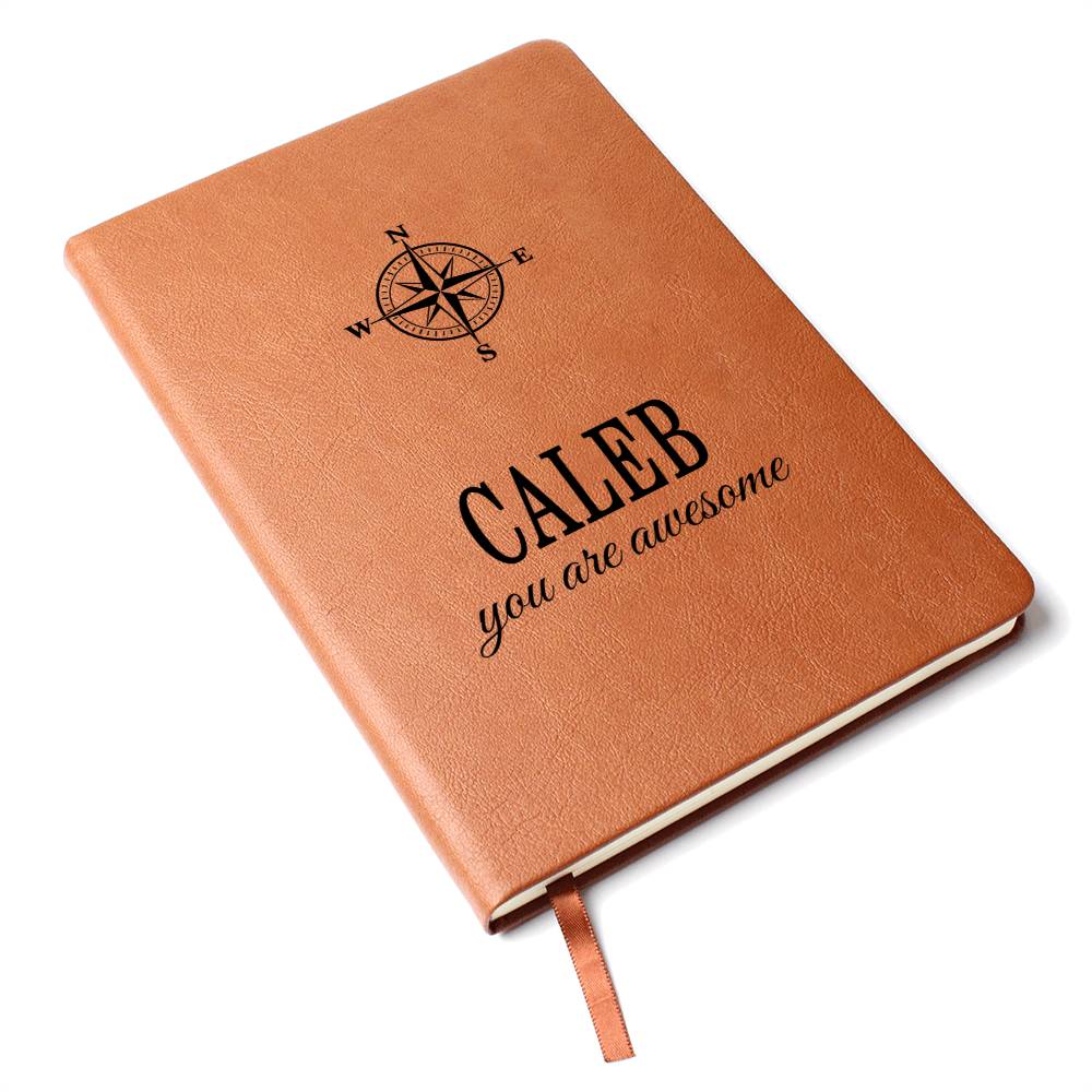 Caleb Journal - Personalized Leather Journal Custom Name