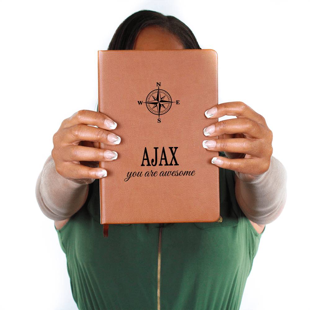 Ajax Notebook - Personalized Leather Journal Men