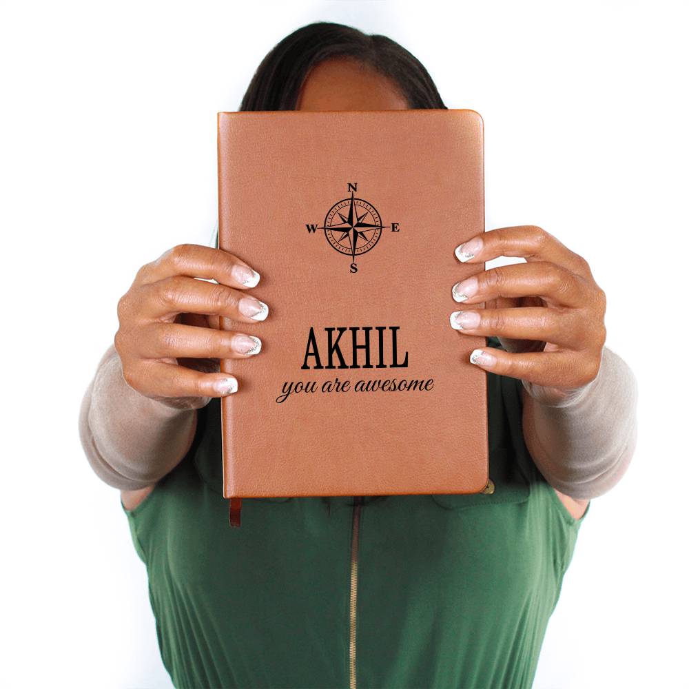 Akhil Journal - Personalized Leather Journal Custom Name