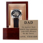 Son Christmas Gifts from Son Dad Son Jewelry Dad Watch from Son Dad Fathers Day Gifts from Son Birthday Gifts No Matter How Much Time Passes You Will Always Be My Hero Men's Openwork Watch
