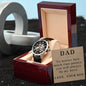 Son Christmas Gifts from Son Dad Son Jewelry Dad Watch from Son Dad Fathers Day Gifts from Son Birthday Gifts No Matter How Much Time Passes You Will Always Be My Hero Men's Openwork Watch