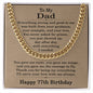 77th Birthday Gifts for Dad - 77th Birthday Necklace for Dad - Gift Ideas for Father's 77th Birthday Birthday