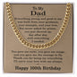 100th Birthday Gifts for Dad - 100th Birthday Necklace for Dad - Gift Ideas for Father's 100th Birthday Birthday