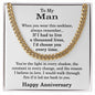 Anniversary Necklace for Husband - Stainless Steel Cuban Link Chain Necklace