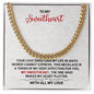 Cuban Link Chain for Husband, Wedding Anniversary Gift for Husband, Message Card Necklace for Boyfriend, Partner, Men, Him or Birthday, Christmas, or Anniversary