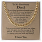 To My Handsome Dad Necklace, Fathers Day Gift from Son and Daughter