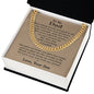 To My Dad Necklace from Son, Dad Gift from Son, Fathers Day Gifts from Son