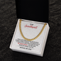Cuban Link Chain for Husband, Wedding Anniversary Gift for Husband, Message Card Necklace for Boyfriend, Partner, Men, Him or Birthday, Christmas, or Anniversary