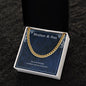 Mother Son Necklace from Mom – Cuban Link Chain for Birthday or Christmas – The Love Between Mother and Son Is Forever