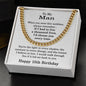 15th Birthday Gift for Him, 15th Birthday Necklace for Men, Adjustable Stainless Steel Cuban Link Chain