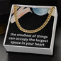 Soon to Be Dad Gift Expecting Dad Gift Dad to Be Christmas Gift Smallest of Things Can Occupy the Largest Space in Your Heart New Dad Cuban Link Chain