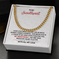 Cuban Link Chain for Husband, Wedding Anniversary Gift for Husband, Message Card Necklace for Boyfriend, Partner, Men, Him or Birthday, Christmas, or Anniversary