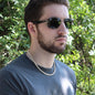 To My Husband Cuban Link Chain with Gold Finish - Men's Adjustable Sentimental Necklace - Always Remember Necklace for Him