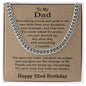 22nd Birthday Gifts for Dad - 22nd Birthday Necklace for Dad - Gift Ideas for Father's 22nd Birthday Birthday