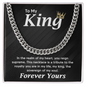 To My King Necklace for Men, To My Man Necklace, Cuban Chain Necklaces for Him for Anniversary Gifts, Birthday, Christmas for Husband and Boyfriend