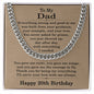 20th Birthday Gifts for Dad - 20th Birthday Necklace for Dad - Gift Ideas for Father's 20th Birthday Birthday