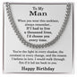 Birthday Gifts for Him - Happy Birthday Necklace for Husband - Gift Ideas for Men Birthday
