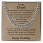 Birthday Gifts for Dad - Happy Birthday Necklace for Dad - Gift Ideas for Father's Birthday