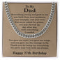 77th Birthday Gifts for Dad - 77th Birthday Necklace for Dad - Gift Ideas for Father's 77th Birthday Birthday