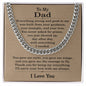 To My Dad Necklace, Cuban Link Chain for Dad