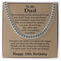 19th Birthday Gifts for Dad - 19th Birthday Necklace for Dad - Gift Ideas for Father's 19th Birthday Birthday