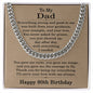 80th Birthday Gifts for Dad - 80th Birthday Necklace for Dad - Gift Ideas for Father's 80th Birthday Birthday