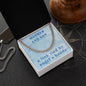 Mother Son Necklace from Mom – Son’s Cuban Link Chain for Birthday or Christmas – A Link Tied by Angel’s Hands