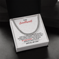 Cuban Link Chain for Husband, Wedding Anniversary Gift for Husband, Message Card Necklace for Boyfriend, Partner, Men, Him or Birthday, Christmas, or Anniversary