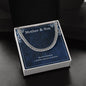 Mother Son Necklace from Mom – Cuban Link Chain for Birthday or Christmas – The Love Between Mother and Son Is Forever