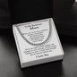 To My Handsome Man Necklace - Stainless Steel Cuban Link Chain Necklace for Husband or Boyfriend