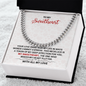 Cuban Link Chain for Husband, Wedding Anniversary Gift for Husband, Message Card Necklace for Boyfriend, Partner, Men, Him or Birthday, Christmas, or Anniversary