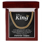 To My King Necklace for Men, To My Man Necklace, Cuban Chain Necklaces for Him for Anniversary Gifts, Birthday, Christmas for Husband and Boyfriend