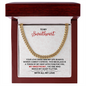 Cuban Link Chain for Husband, Wedding Anniversary Gift for Husband, Message Card Necklace for Boyfriend, Partner, Men, Him or Birthday, Christmas, or Anniversary