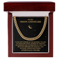 Cuban Link Chain for Boyfriend, To My Moon and Stars Necklace for Husband, Valentines Day Gifts for Men
