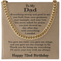72nd Birthday Gifts for Dad - 72nd Birthday Necklace for Dad - Gift Ideas for Father's 72nd Birthday Birthday