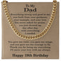 19th Birthday Gifts for Dad - 19th Birthday Necklace for Dad - Gift Ideas for Father's 19th Birthday Birthday