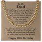 20th Birthday Gifts for Dad - 20th Birthday Necklace for Dad - Gift Ideas for Father's 20th Birthday Birthday