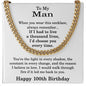 100th Birthday Gift for Him, 100th Birthday Necklace for Men, Adjustable Stainless Steel Cuban Link Chain