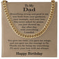 Birthday Gifts for Dad - Happy Birthday Necklace for Dad - Gift Ideas for Father's Birthday