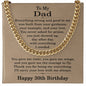 30th Birthday Gifts for Dad - 30th Birthday Necklace for Dad - Gift Ideas for Father's 30th Birthday Birthday