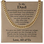 Gifts for Dad from Kids, From All of Us Necklace for Dad, To My Dad Gift from All of Us
