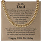 13th Birthday Gifts for Dad - 13th Birthday Necklace for Dad - Gift Ideas for Father's 13th Birthday Birthday