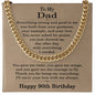 90th Birthday Gifts for Dad - 90th Birthday Necklace for Dad - Gift Ideas for Father's 90th Birthday Birthday