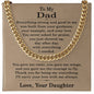 To My Dad Necklace from Daughter, Dad Gift from Daughter, Fathers Day Gifts from Daughter