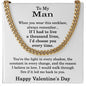 Valentines Day Necklace for Him