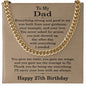 27th Birthday Gifts for Dad - 27th Birthday Necklace for Dad - Gift Ideas for Father's 27th Birthday Birthday